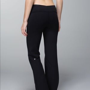 Lululemon Astro Wide Leg Yoga Pant Black Luon 4